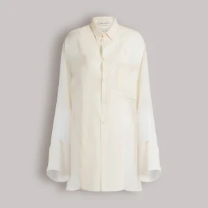 Camicia in chiffon trasparente